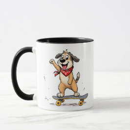Taza Skateboarding Perro Mug - Regalo divertido