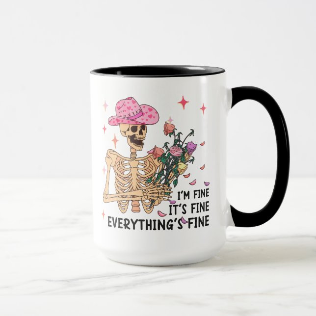 Taza Skeleton ansioso Soy Valentine Mug (Derecha)