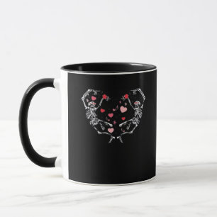 Taza Skeleton Dancing Heart El día de San Valentín Gift