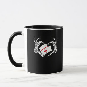 Taza Skeleton Hand Heart Lazy Diy Halloween Costume Nur
