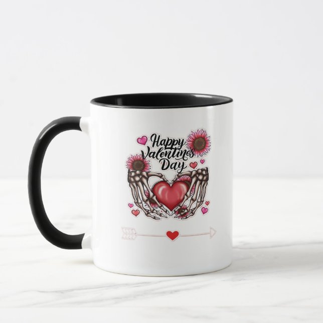 Taza Skeleton Hands Día de San Valentín Classic (Izquierda)