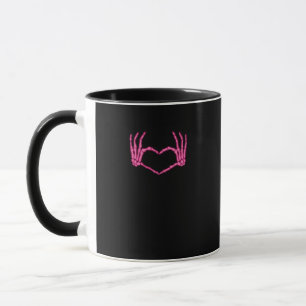 Taza Skeleton Heart Hands Classic