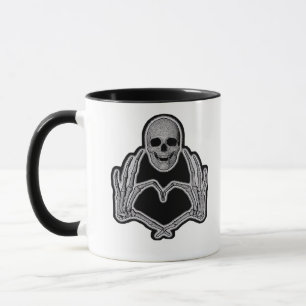 Taza Skeleton Heart Hands Classic