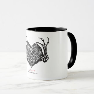 Taza Skeleton Heart Rótulo Mug