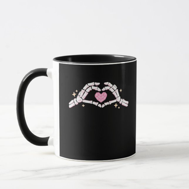 Taza Skeleton Mands Heart Funny (Izquierda)