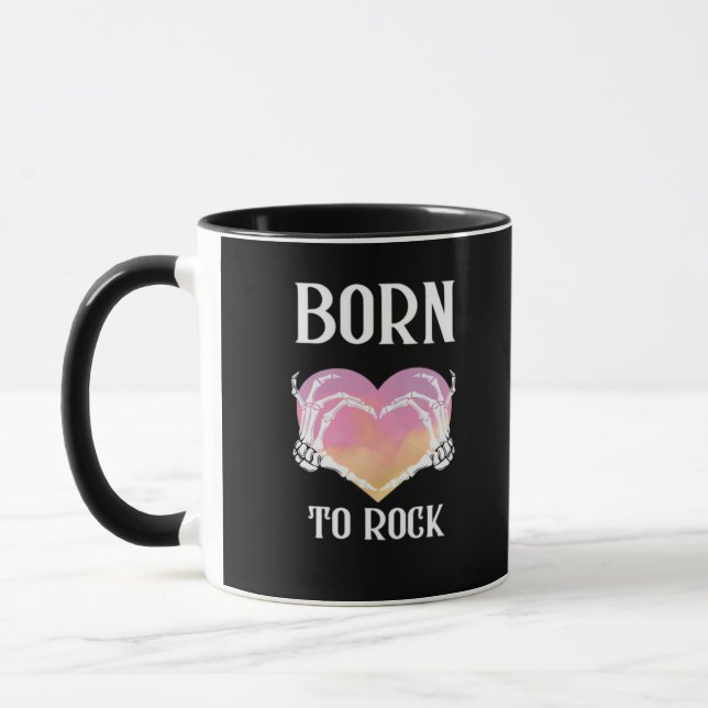 Taza Skeleton Manos Corazón Gráfico Para Clásico (Izquierda)