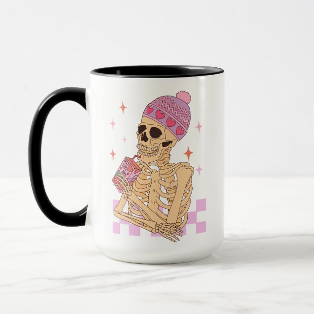 Taza Skeleton Self Love Juice Sarcástico El día de San  (Izquierda)