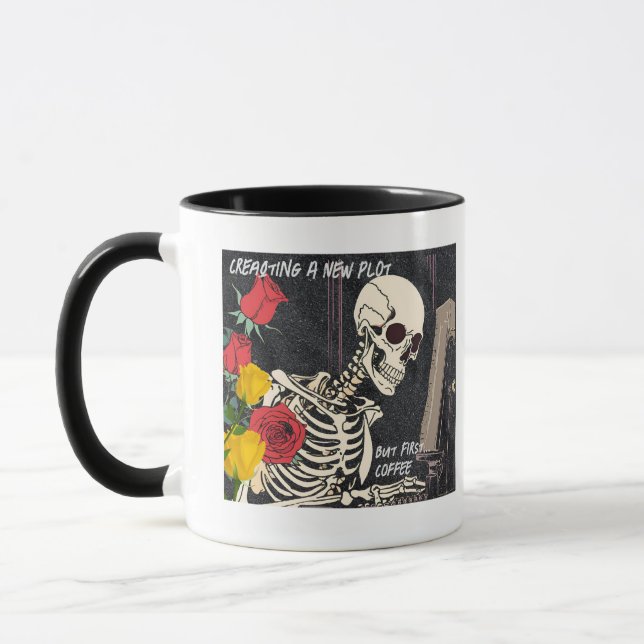 Taza Skeleton y la peluca del escritor Rosa (Izquierda)