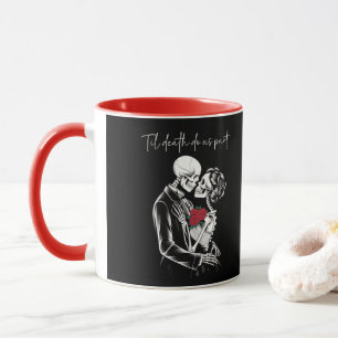 Taza Skelton Lovers hasta que la muerte nos separe