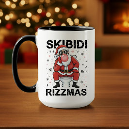 Taza Skibidi Rizzmas Santa Claus Toilet Funny Christmas