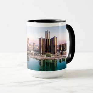 Taza Skyline de Detroit en Dawn Mug
