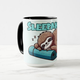 Taza Sleepaholic - Lema Durmiente Sobre La Mata De Yoga