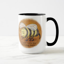 Taza Sleepy Bee Morning Buzz con mango negro