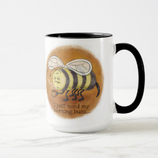 Taza Sleepy Bee Morning Buzz con mango negro