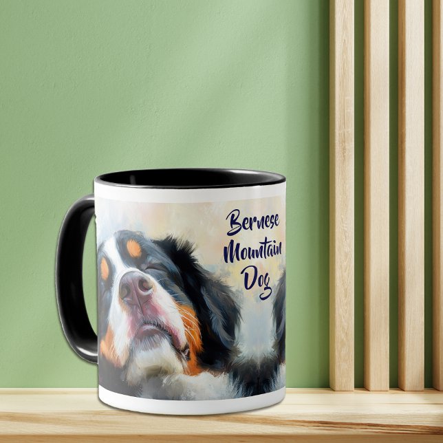Taza Sleepy Bernese Mountain Dog Retrato (Subido por el creador)
