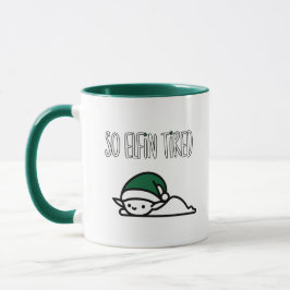 Taza Sleepy Elf Navidades - para Navidades Cheer