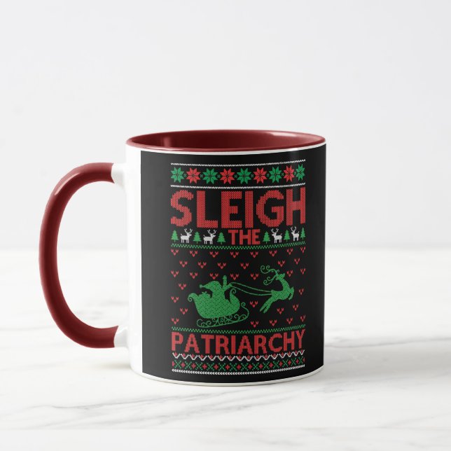 Taza Sleigh The Patriarchy Feminist Christmas (Izquierda)