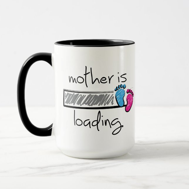 Taza Slogan mother is loading. Moeder, mama opkomst (Izquierda)