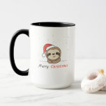 Taza Sloth Christmas Snow Winter Animals Sloths<br><div class="desc">The sloth at Christmas with a Santa hat. Funny animals with gifts and snow for the holidays. A sweet Christmas greeting. Sloths are cute animals and perfect for Christmas.</div>
