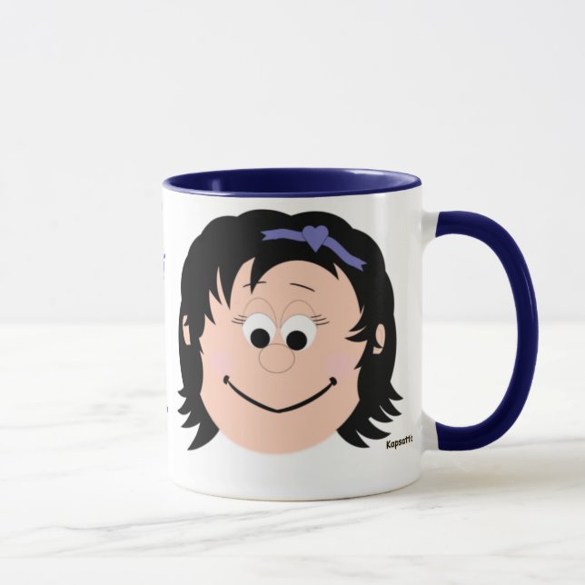Taza Smile Mugs Black Hair Chica (Derecha)