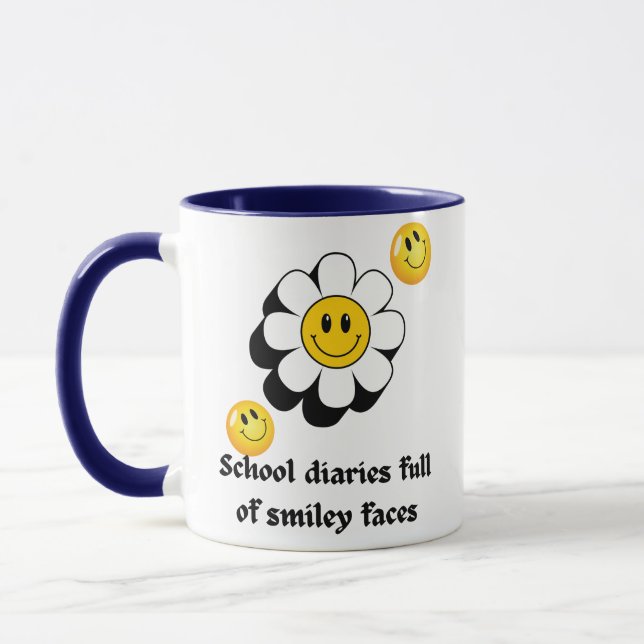 Taza Smiley Mug | De vuelta a las vibes escolares (Izquierda)