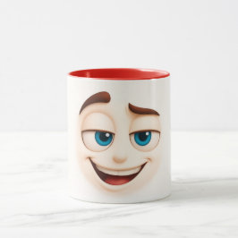 Taza Smug blue eyed grin – cheeky big mood face
