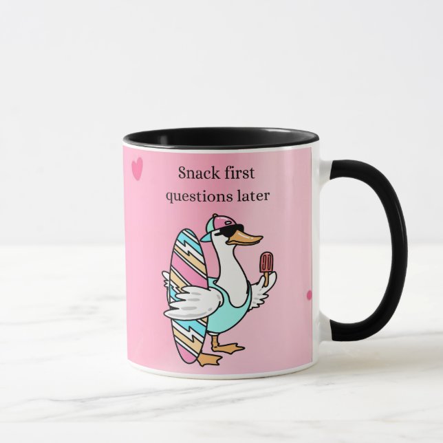 Taza Snack First, Questions Later Mug | Cool Duck  (Derecha)