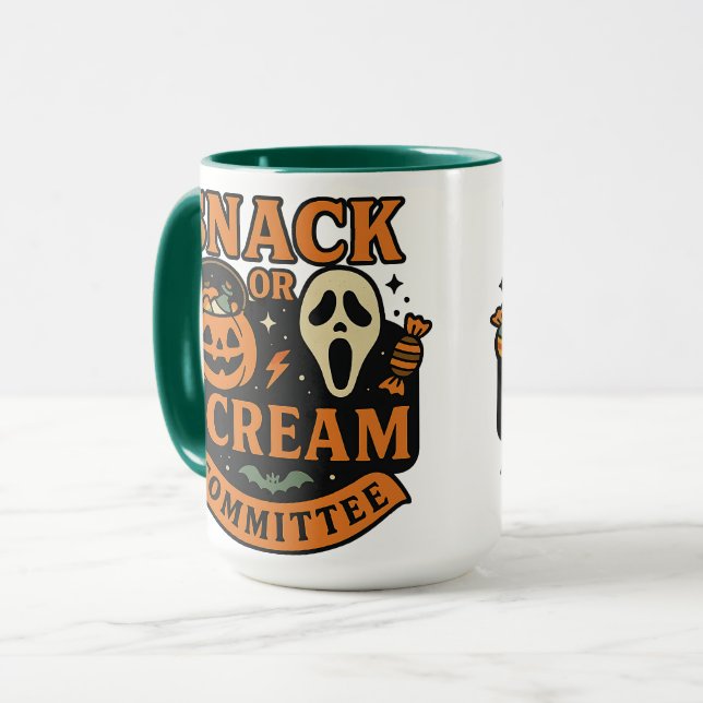 Taza Snack or Scream Committee | Halloween (Anverso izquierdo)
