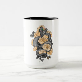 Taza Snake and yellow roses