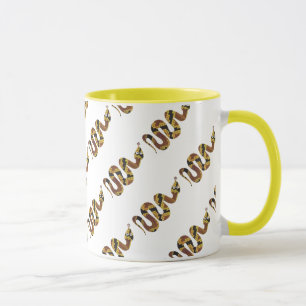 Taza Snake Brown y Gold Silhouette