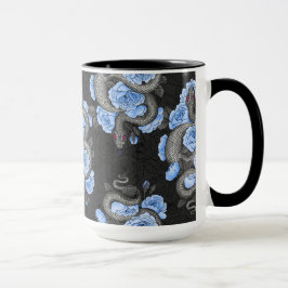 Taza Snakes and blue roses