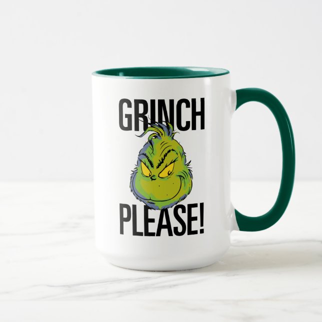 Taza Snarky Grinch | Grinch divertida, por favor, cita (Derecha)