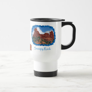 Taza Snoopy del viaje de Sedona de la roca/de la