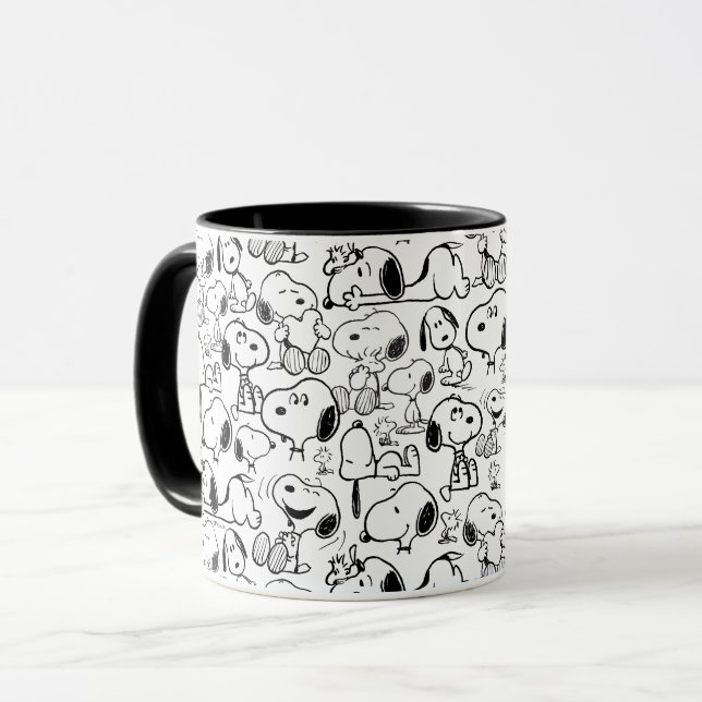 Taza Snoopy Smile Giggle Lauggle Pattern (Anverso izquierdo)