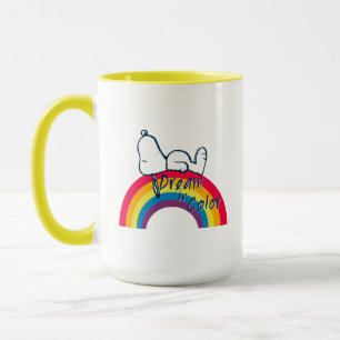 Taza Snoopy   Sueño en arcoiris color