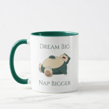 Taza Snorlax Sueña Grande, Duerme Más Grande