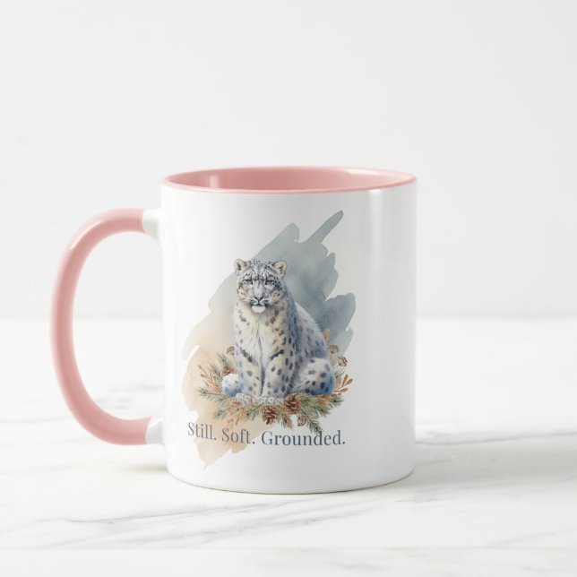 Taza Snow Leopard Still Soft Grounded Art (Izquierda)