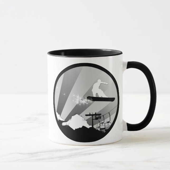 Taza snowboard. círculo. (Derecha)