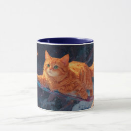 Taza Snowboard Ginger Kitten Personalizado Art