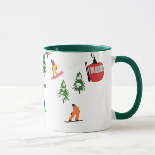 Taza Snowboard moderno personalizado