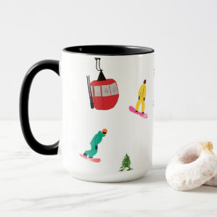 Taza Snowboard moderno personalizado
