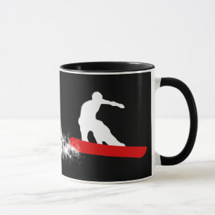 Taza snowboard: rastro del polvo: