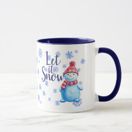Taza Snowman deja que la nieve