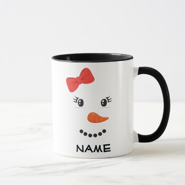 Taza Snowman personalizado (Derecha)