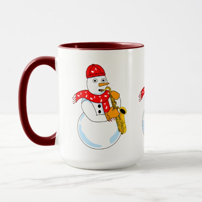 Taza Snowman saxofón (Izquierda)