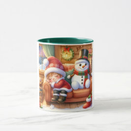 Taza Snowman y amigos Navidades mug