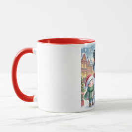 Taza Snowman y amigos Navidades mug