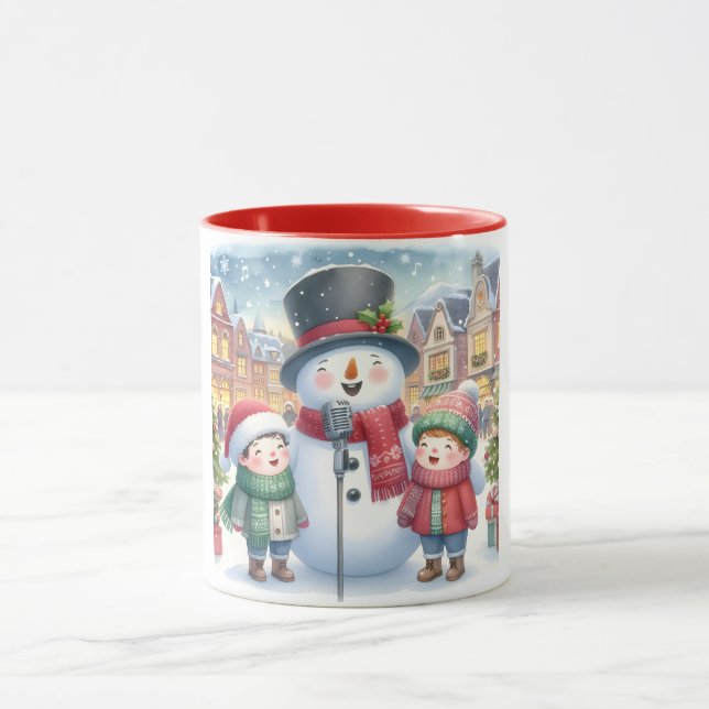 Taza Snowman y amigos Navidades mug (Centro)