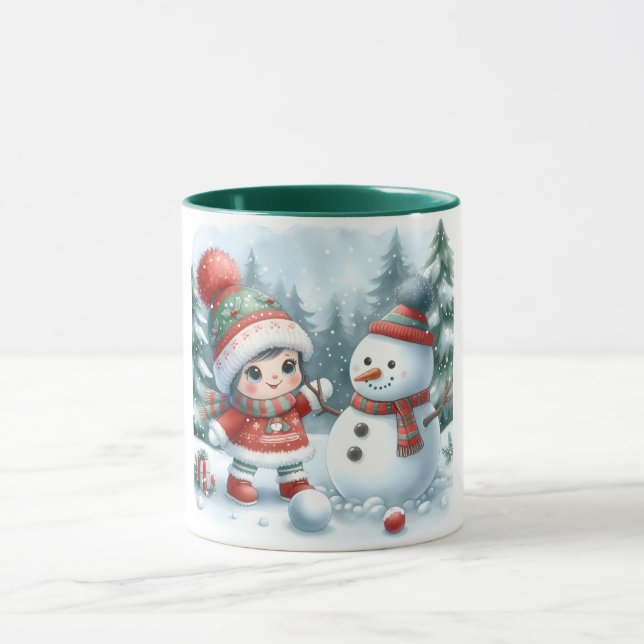 Taza Snowman y amigos Navidades mug (Centro)