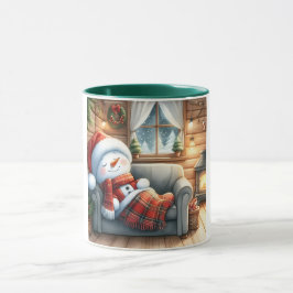 Taza Snowman y amigos Navidades mug